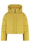 Rhude Hooded Padded Jacket In Green