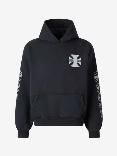 Rhude Hooded Sweatshirt In Black