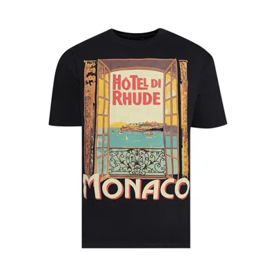 Pre-owned Rhude Hotel Di Monaco Tee 'vintage Black' | Men's Size M