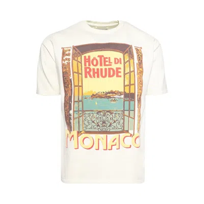 Pre-owned Rhude Hotel Di Monaco Tee 'vintage White' | Men's Size Xxl