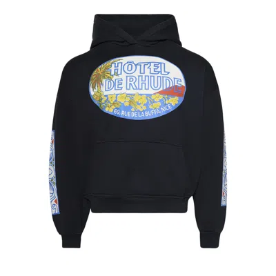 Pre-owned Rhude Hotel Hoodie 'vintage Black' | Men's Size Xxl