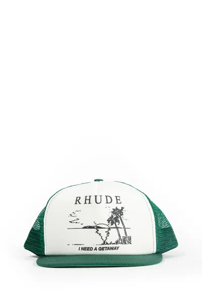 Rhude I Need A Getaway Snapback Trucker Hat In Green