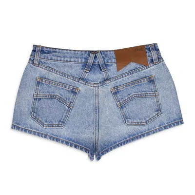 RHUDE INDIGO LOW-WAIST DENIM SHORTS