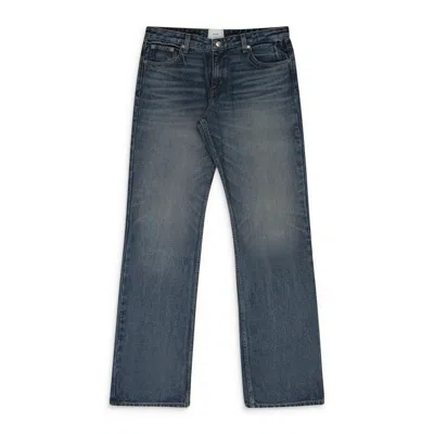 Rhude Indigo Low-waist Flare Denim Bootcut Jeans In Blue