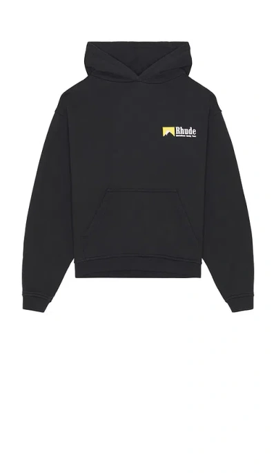 Rhude International Racing Logo Hoodie In Black
