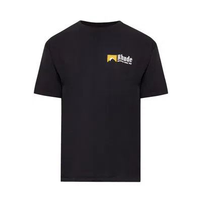 Pre-owned Rhude International Racing Logo Tee 'vintage Black' | Men's Size L