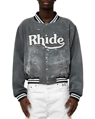 Rhude Inverno Cotton Varsity Jacket In Multi
