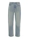 Rhude '90s High-waisted Faded Wash Denim Trousers