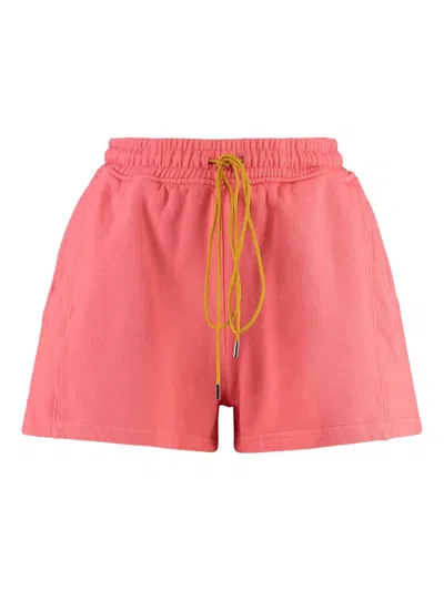 Rhude Cotton Shorts In Pink