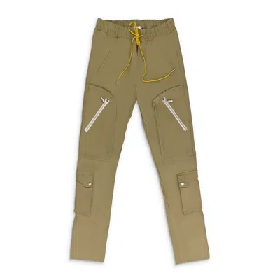 Rhude Khaki Canvas Cargo Pants In Green