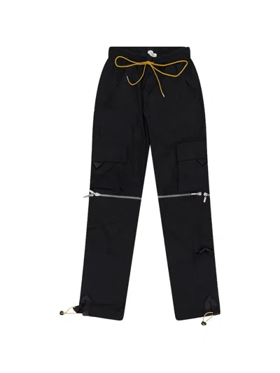 Rhude Knee-zip Cargo Trousers In Black