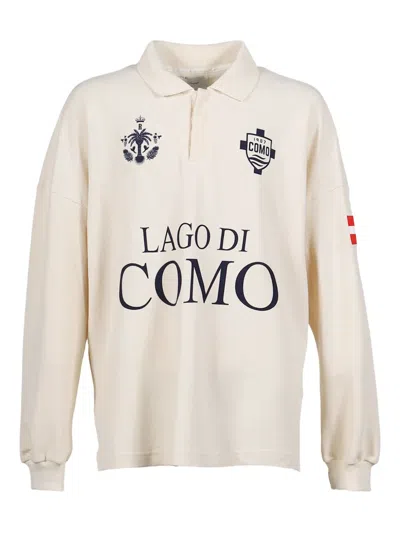 Rhude Lago Di Como Polo Shirt In White
