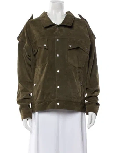 Pre-owned Rhude Lambskin Jacket W/ Tags In Green