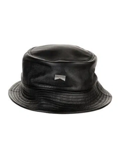 Pre-owned Rhude Leather Bucket Hat In Black
