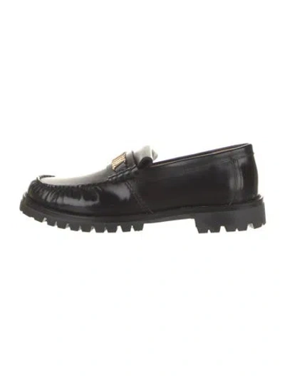 Pre-owned Rhude Leather Loafers In Black