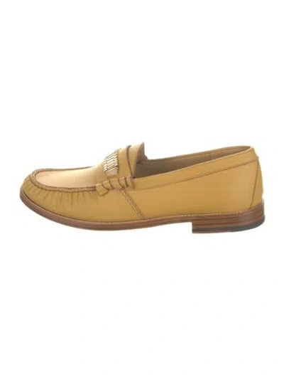 Pre-owned Rhude Leather Loafers In Yellow