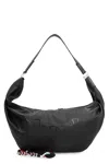 Rhude Leather Messenger Bag In Black