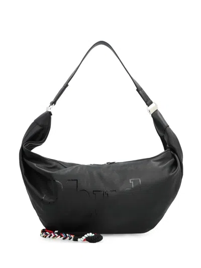 Rhude Leather Shoulder Bag In Black
