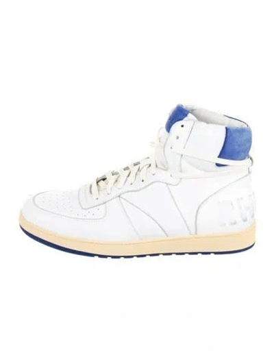 Pre-owned Rhude Leather Sneakers In Neutral