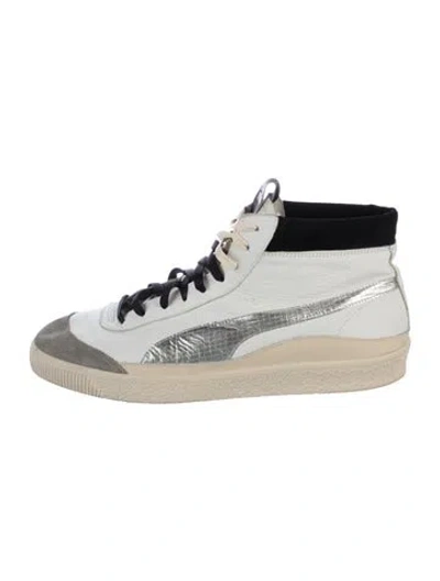 Pre-owned Rhude Leather Sneakers In Neutrals