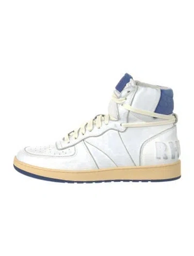 Pre-owned Rhude Leather Sneakers In White