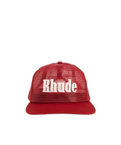 Rhude Letter Baseball Cap In Red