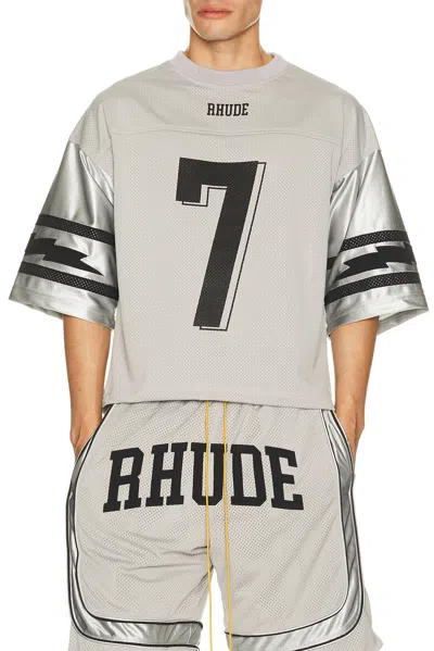 Rhude Lightning Football Jersey In Gray
