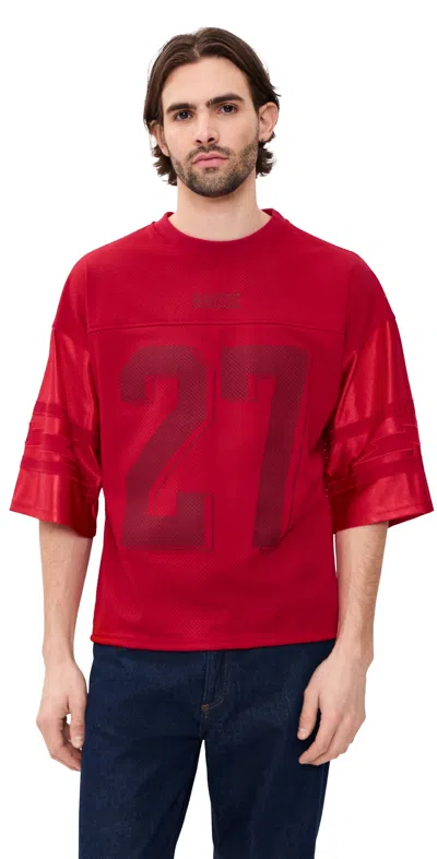 Rhude Lightning Football Mini T-shirt In Red