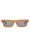 Rhude Lightning Rectangle Sunglasses In Yellow