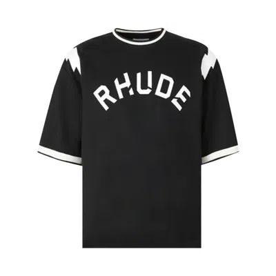 Pre-owned Rhude Lightning Ringer Tee 'black/white' | Men's Size Xl
