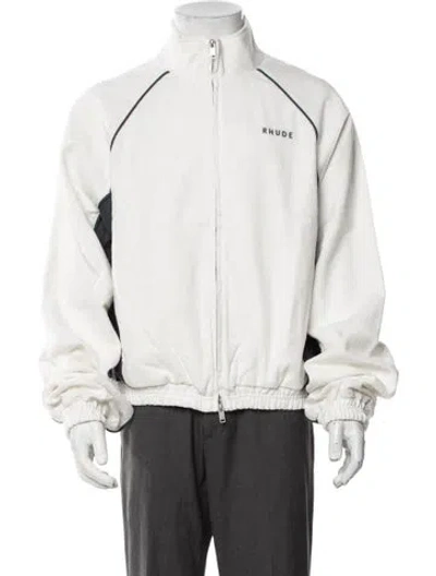 Pre-owned Rhude Linen Bomber Jacket W/ Tags In Neutrals