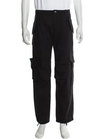 Pre-owned Rhude Linen Cargo Pants In Black