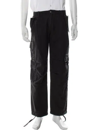Pre-owned Rhude Linen Cargo Pants In Grey