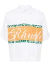 Rhude White Pleated Shirt