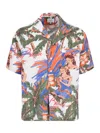 Rhude Floral-print Linen Shirt In Multicolour