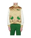 Rhude Logo Baseball Jacket In Nude