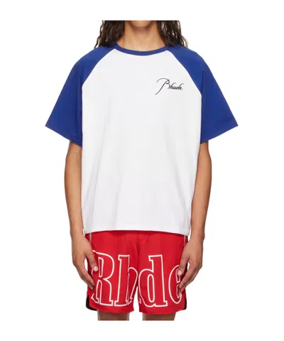 Rhude Logo Color Matching Shirt In White