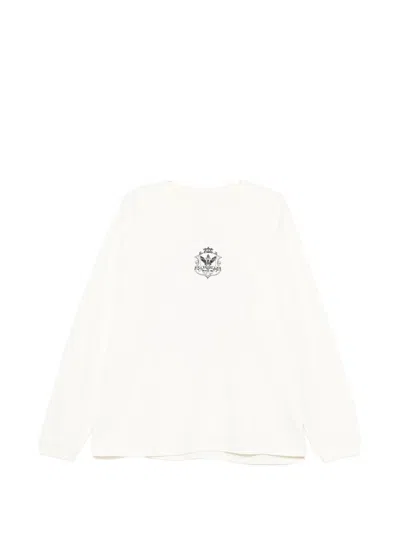 Rhude Logo Crewneck Sweatshirt With Long Sleeves In Bianco