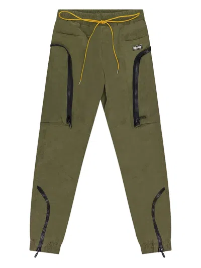 Rhude Logo-detail Cargo Pants In Green