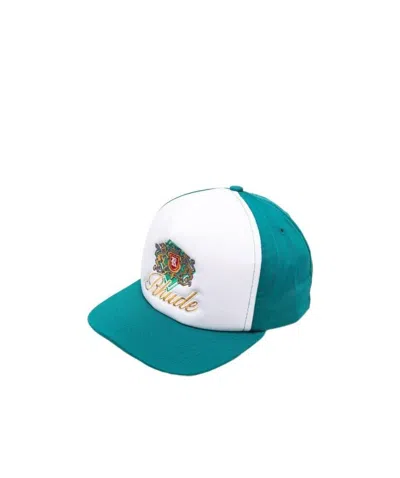 Rhude Logo-embroidered Trucket Hat In Green
