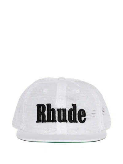RHUDE LOGO-EMBROIDERY MESH BASEBALL CAP