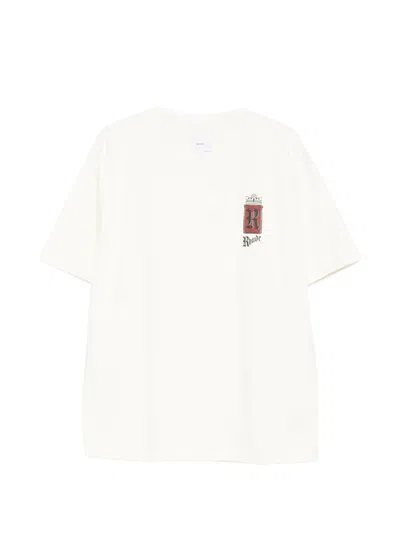 Rhude Vintage Cotton T-shirt For Men In White