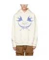 Rhude Logo Hooded Sweater In White