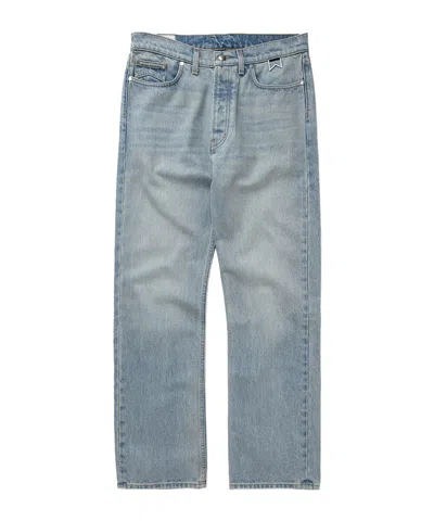 Rhude Logo Jeans In Gray