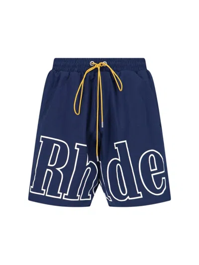 RHUDE LOGO JOGGER SHORTS