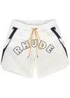 Rhude Logo Printed Drawstring Lightning Shortrs In Multi