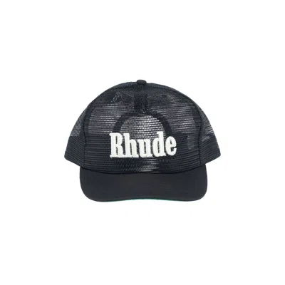 Pre-owned Rhude Logo Mesh Hat 'black/white' | Men's Size Onesize