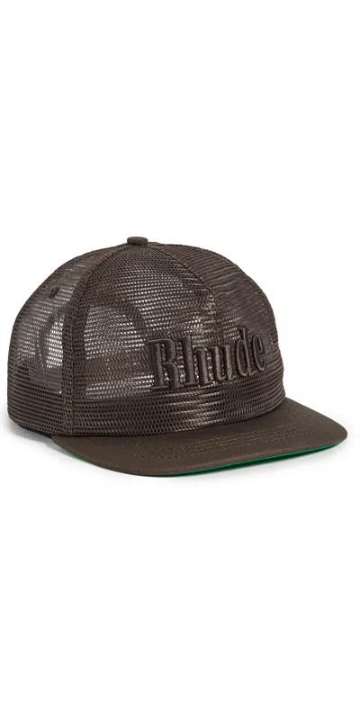 Rhude Logo Mesh Hat Brown
