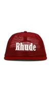 Rhude Logo Mesh Hat In Red