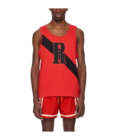 Rhude Logo Pattern Vest In Red